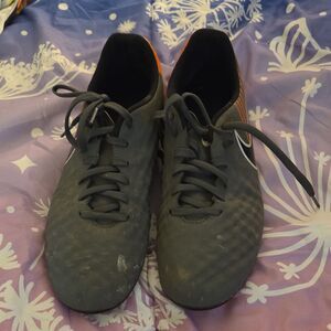 Nike Magista 649847-080 Gray Orange Black Lace Up Men's Soccer Sneaker Cleats